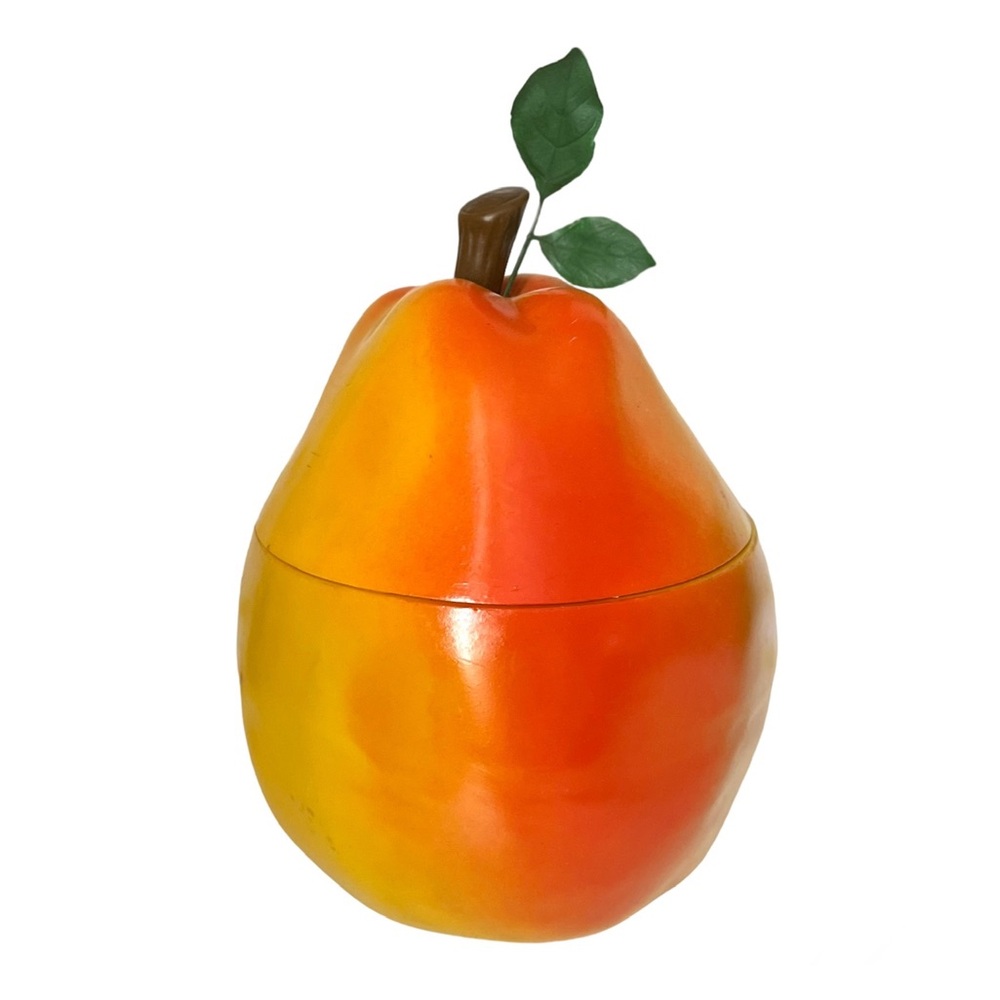 SOLD MCM Ice Bucket Mid Century Party Pear  Ice Tub Vintage Bar Ware Novelty Kit - Picture 7 of 7